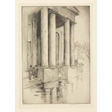Elizabeth O'Neill Verner (American, 1883 - 1979) "St. Phillips in the Rain"