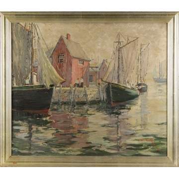 Walter Thomas Sacks (American, 1901-1961) Harbor scene