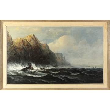 James Hamilton (American, 1819-1878) "A Rocky Coast"
