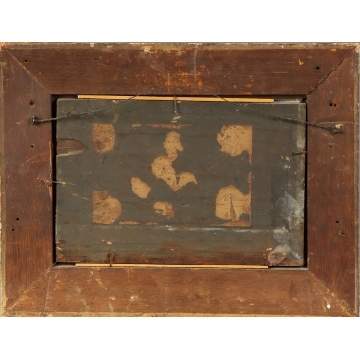 Hudson River School painting of a lake scene 