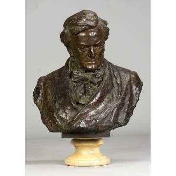 William Ordway Partridge (American, 1861-1930) Bronze bust of Richard Wagner