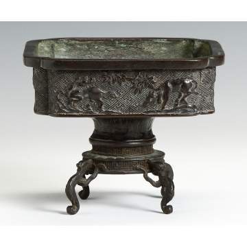 Sgn. Japanese Bronze Usubata