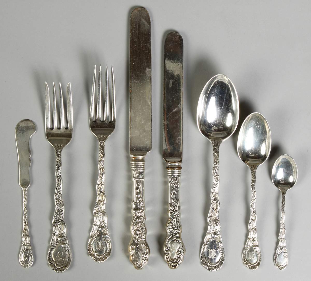 Group of Durgin Sterling Silver Flatware - Louis XV Pattern