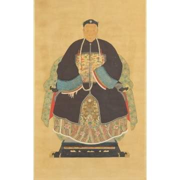 Chinese Ancestral Portrait Scroll