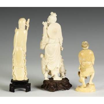 3 Pcs. Carved Ivory