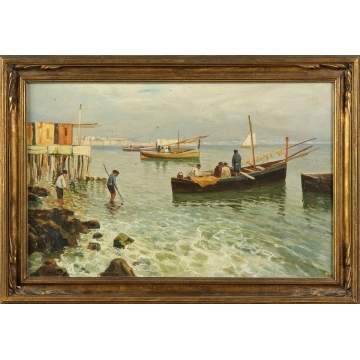 2 Emmanuel Costa (French, 1833-1913) Fishing Scenes