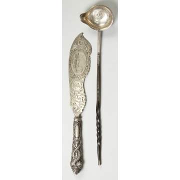 Sterling Silver Fish Slice & Toddy Spoon
