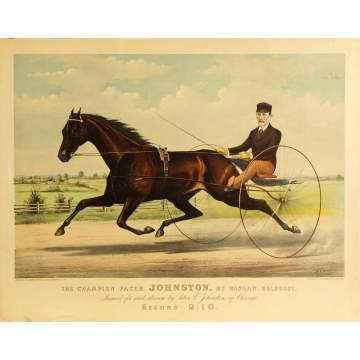 Currier & Ives, "The Champion Pacer Johnston", by Bashaw Golddust