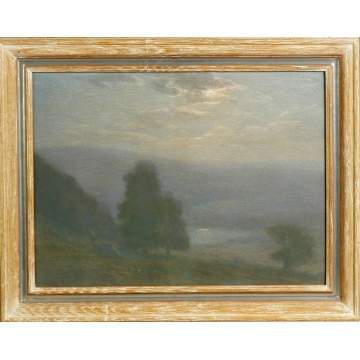 Thomas Rathbone Manley (American, 1853 - 1938) Landscape w/stream