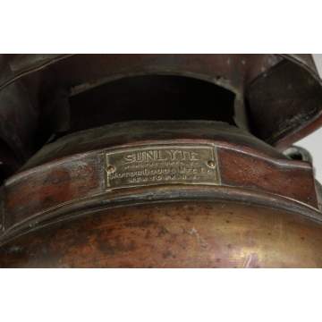 Pair of Brass & Beveled Glass Vintage Car Lights, Sunlyte Motor Goods Mfg. Co., NY, NY