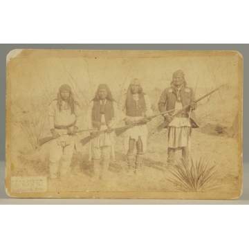 "Scene in Geronimo's Camp" Cabinet Card by C.S. Fly