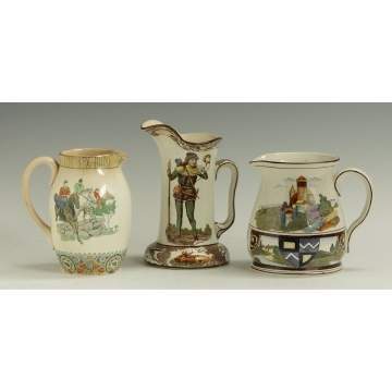 3 Buffalo Pottery Pitchers