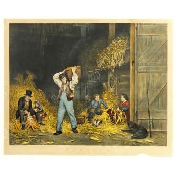 Currier & Ives, "Husking" 