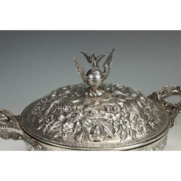 A Fine Pair of S. Kirk & Sons Heavy Repousse Vegetable Dishes