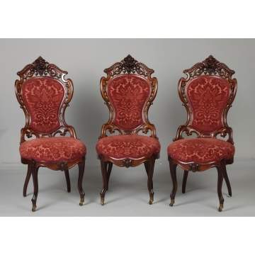 Meeks Stanton Hall Pattern Settee, Arm Chair & 4 Side Chairs