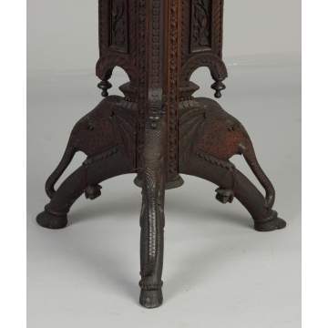 Carved Chinese Export Teakwood Stand