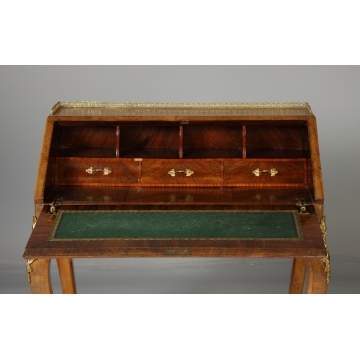 French Marquetry Inlaid Rosewood Ladies Desk