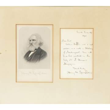 Sgn. Henry W. Longfellow Letter 