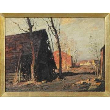 George Matthew Bruestle (American, 1871-1939) Barns