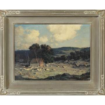 George Matthew Bruestle (American, 1871-1939) Landscape w/Barn