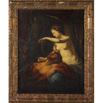 Continental Painting of Sampson & Delilah