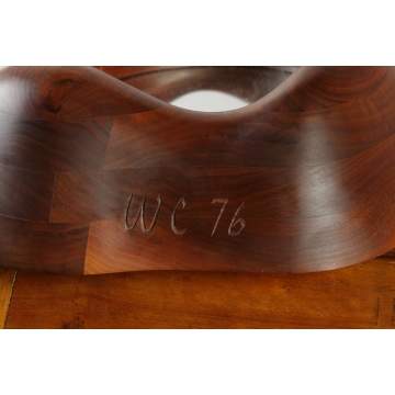 Wendell Castle (Rochester, NY, B. 1932) Walnut Wall Mirror