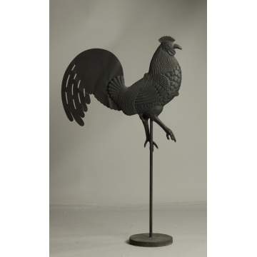 Cast Iron & Sheet Metal Rooster Weathervane