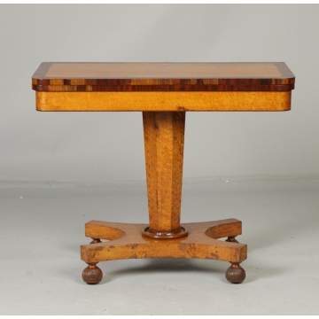 Bird's Eye Maple & Rosewood Card Table
