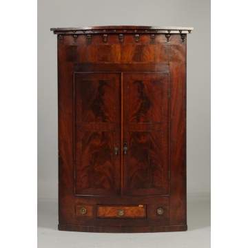 Mahogany Hanging Corner Cupboard