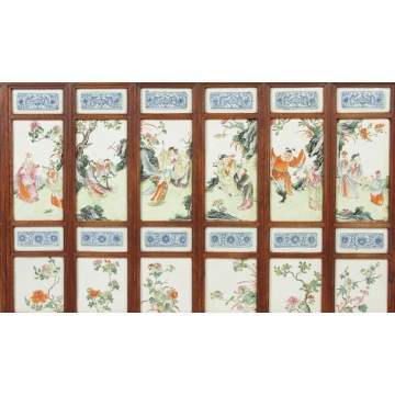 Chinese Porcelain Panel Screen