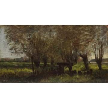 Antoine Chintreuil (French, 1816-1873) Meadow landscape. 