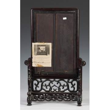 Chinese Porcelain Hand Painted Table Screen