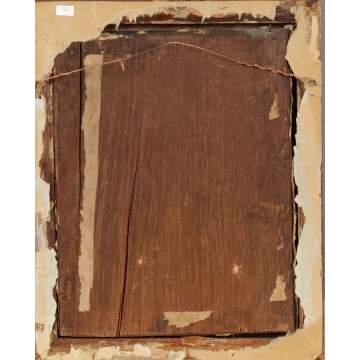 Fine Needlework on Silk, "The Cottagers"