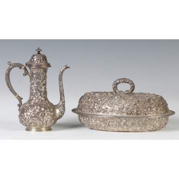 Sterling Silver Chocolate Pot & Vegetable Dish