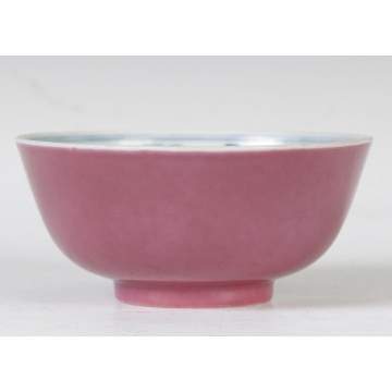 Chinese Porcelain Plum Glazed Bowl
