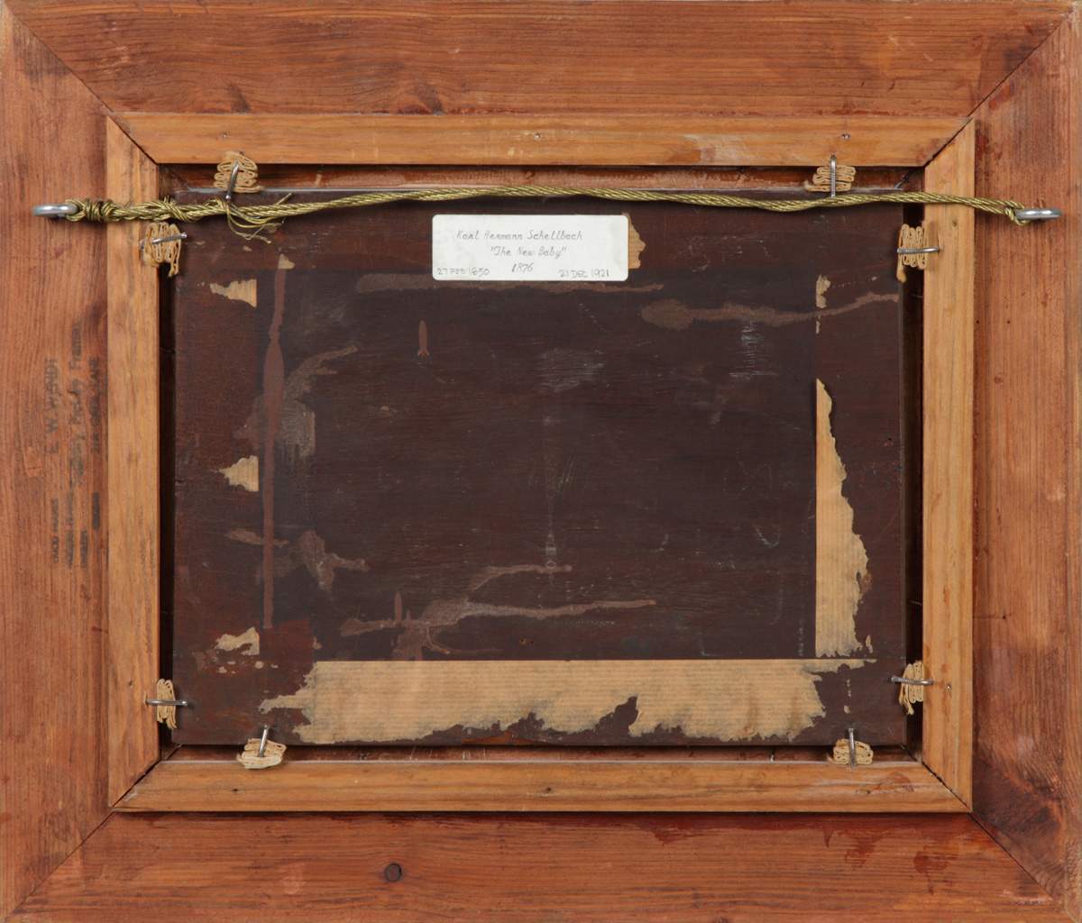 Karl Hermann Schellbach (German, 18501921 ) "The New Baby" Cottone