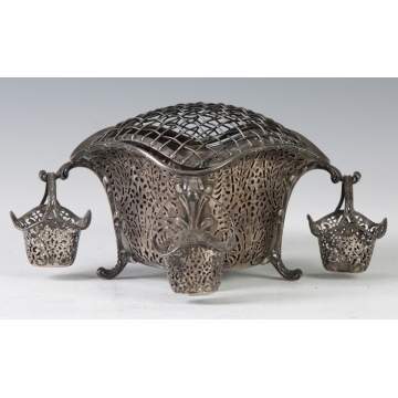 Roger Williams Silver Co. Sterling Silver Centerpiece with Flower Frog