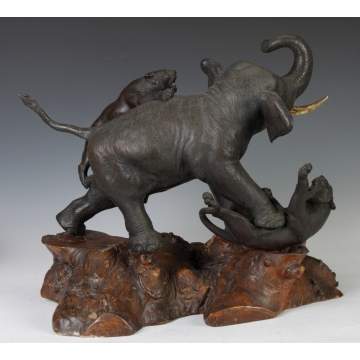 Sgn. Japanese Bronze Elephant