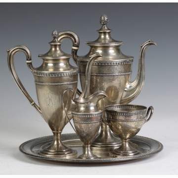 Dominick & Haff Sterling Silver 5-Pc. Tea Set w/Tray