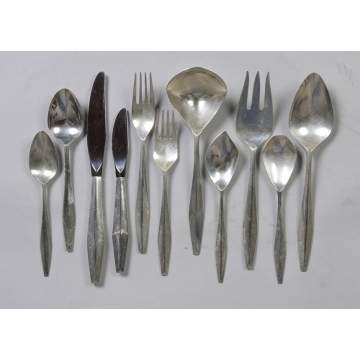 Reed & Barton Sterling Silver Flatware Set -  Diamond Pattern