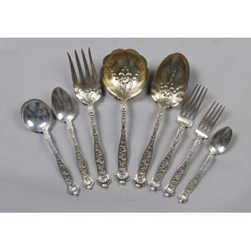 Whiting Sterling Silver Flatware Set - Dresden Pattern