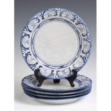 5 Dedham Pottery Plates