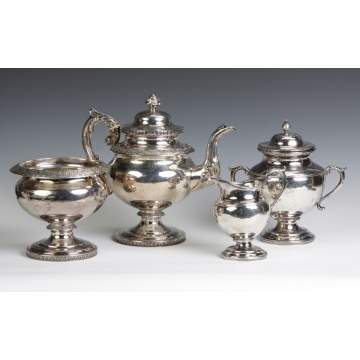 Sterling Waste Bowl, Coffee Pot, Sugar Bowl & Creamer