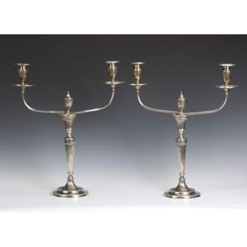 A Fine Pair of John Parsons & Co., George III, Sterling Candelabras