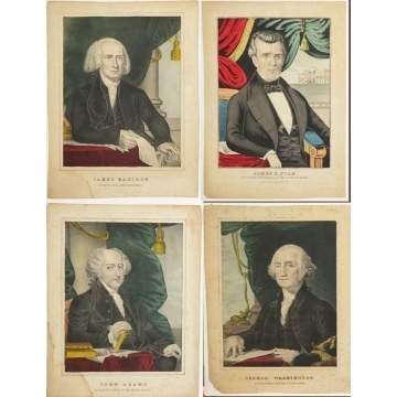 Group of Currier & Ives Lithographs of Presidents 