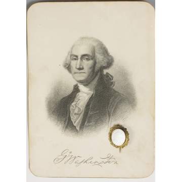 George Washington Steel Engraving & Pin