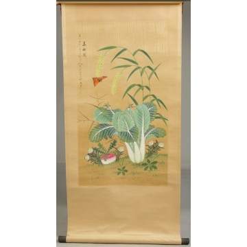Chinese Scroll w/Cabbage