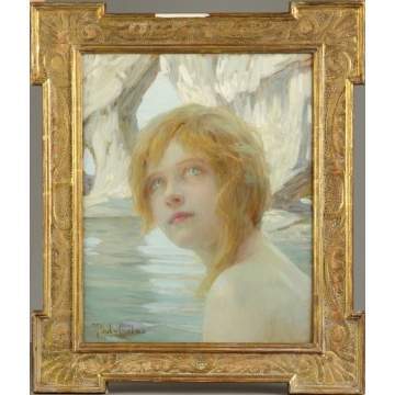 Paul Emile Chabas (French, 1869-1937) Portrait of a young girl