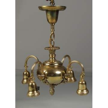 Set of 4 Pulled Feather Decorated Shades