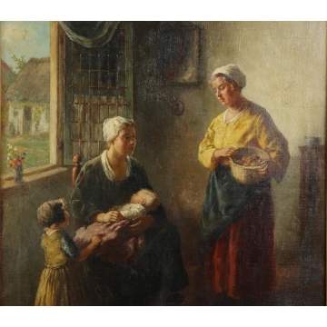 Bernard De Hoog (Dutch/Belgium, 1867-1943) "The Happy Mother"